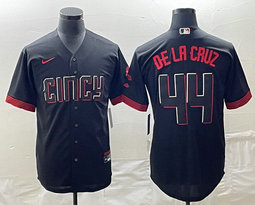 Nike Cincinnati Reds #44 Elly De La Cruz Black City Game MLB Jersey