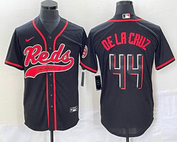Nike Cincinnati Reds #44 Elly De La Cruz Black Joint Game Authentic Stitched MLB Jersey