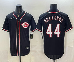 Nike Cincinnati Reds #44 Elly De La Cruz Black Out Stitched Baseball Jersey