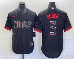 Nike Cincinnati Reds #6 Jonathan India Black City Game Authentic Stitched MLB Jersey