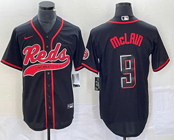 Nike Cincinnati Reds #9 Matt McLain Black Joint Game Authentic Stitched MLB Jersey