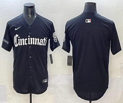 Nike Cincinnati Reds Blank Black 5(V) Joint MLB Jersey