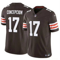 Nike Cleveland Browns #17 KC Concepcion Brown 2026 Draft Authentic Stitched NFL Jersey