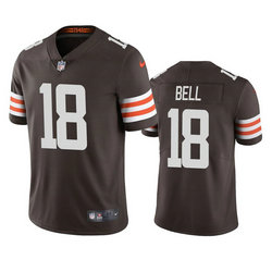 Nike Cleveland Browns #18 David Bell Brown Vapor Untouchable Authentic stitched NFL jersey