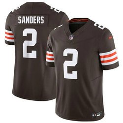 Nike Cleveland Browns #2 Shedeur Sanders Brown Authentic Stitched NFL Jersey