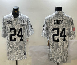 Nike Cleveland Browns #24 Nick Chubb 2024 Salute to Service Authentic Stitched NFL Jersey
