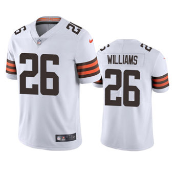Nike Cleveland Browns #26 Greedy Williams White Vapor Untouchable Authentic stitched NFL jersey