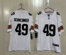 Nike Cleveland Browns #49 Carson Schwesinger White Stitched Football Jersey