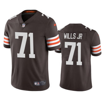Nike Cleveland Browns #71 Jedrick Wills JR Brown Vapor Untouchable Authentic stitched NFL jersey