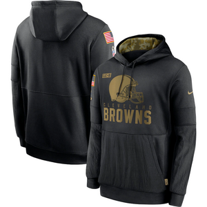 Nike Cleveland Browns 2020 Black Salute to Service Pullover Hoodie