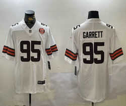 Nike Cleveland Browns #95 Myles Garrett White New patch Vapor Untouchable NFL Jersey