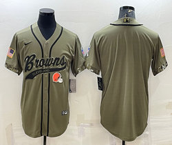 Nike Cleveland Browns Blank 2022 Salute To Service Joint Authentic Stitched baseball jersey