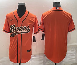 Nike Cleveland Browns Blank Orange Joint adults Authentic Stitched baseball jersey