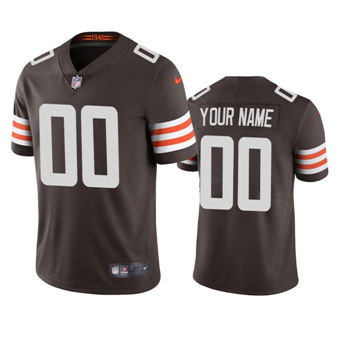Nike Cleveland Browns Customized Brown Vapor Untouchable Authentic Stitched NFL Jerseys