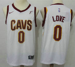 Nike Cleveland Cavaliers #0 Kevin Love White Game With Advertising Authentic Stitched NBA Jersey