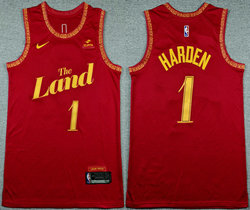 Nike Cleveland Cavaliers #1 James Harden Red Stitched Basketball Jersey