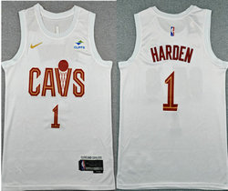 Nike Cleveland Cavaliers #1 James Harden White Stitched Basketball Jersey