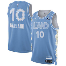 Nike Cleveland Cavaliers #10 Darius Garland Light Blue 2024_25 City Edition Stitched Jersey