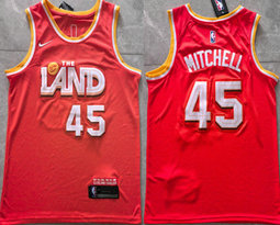 Nike Cleveland Cavaliers #45 Donovan Mitchell Red 2026 City Authentic Stitched NBA Jersey
