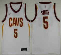 Nike Cleveland Cavaliers #5 JR Smith Association White Game Authentic Stitched NBA jersey