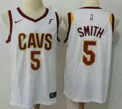 Nike Cleveland Cavaliers #5 JR Smith Association White Game With Advertising Authentic Stitched NBA Jersey