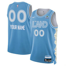 Nike Cleveland Cavaliers Custom Light Blue 2024-25 City Stitched NBA Jersey