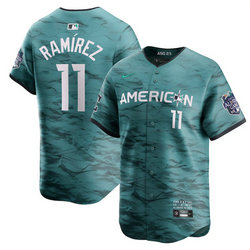 Nike Cleveland Guardians #11 Jose Ramírez Teal 2023 All-Star Cool Base Stitched Jersey