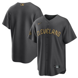 Nike Cleveland Guardians Blank Charcoal 2022 All Star Authentic Stitched MLB Jersey