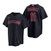 Nike Cleveland Indians #11 Jose Ramirez Navy Game Authentic Stitched MLB Jersey