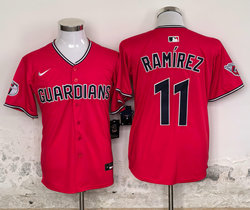 Nike Cleveland Indians #11 Jose Ramirez Red 2025 Authentic Stitched MLB Jersey