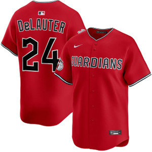 Nike Cleveland Indians #24 Chase DeLauter Red baseball jersey