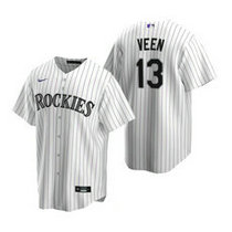 Nike Colorado Rockies #13 Zac Veen White Game 2020 MLB Draft Jersey