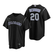 Nike Colorado Rockies #20 Ian Desmond Black Game Authentic Stitched MLB Jersey