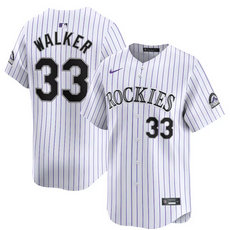 Nike Colorado Rockies #33 Larry Walker White 2024 Authentic Stitched MLB Jersey
