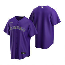 Nike Colorado Rockies #Blank Purple Game Authentic Stitched MLB Jersey