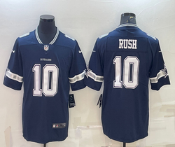 Nike Dallas Cowboys #10 Cooper Rush Blue Vapor Untouchable Authentic Stitched NFL Jerseys