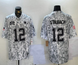 Nike Dallas Cowboys #12 Roger Staubach 2024 Salute to Service Authentic Stitched NFL Jersey