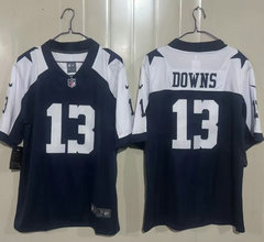 Nike Dallas Cowboys #13 Caleb Downs Blue Thanksgiving 2026 Draft Jersey