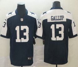 Nike Dallas Cowboys #13 Michael Gallup Navy Blue Thanksgiving Vapor Untouchable Limited Authentic Stitched NFL Jersey