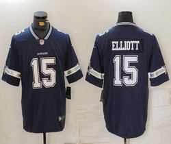 Nike Dallas Cowboys #15 Ezekiel Elliott Blue Vapor Untouchable Authentic Stitched NFL Jersey