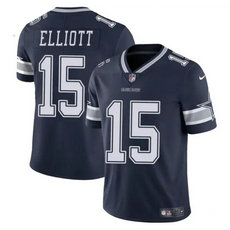Nike Dallas Cowboys #15 Ezekiel Elliott Navy Vapor Untouchable Football Stitched Jersey