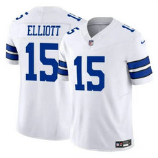 Nike Dallas Cowboys #15 Ezekiel Elliott White 2023 F.U.S.E. Football Stitched Jersey