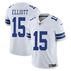 Nike Dallas Cowboys #15 Ezekiel Elliott White Vapor Untouchable Football Stitched Jersey
