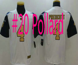 Nike Dallas Cowboys #20 Pollard White Thanksgiving Gold Rush Jersey