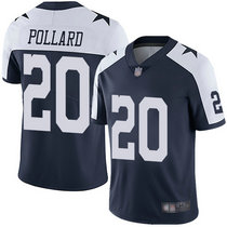 Nike Dallas Cowboys #20 Tony Pollard Blue Thanksgiving Vapor Untouchable Limited Authentic Stitched NFL Jersey