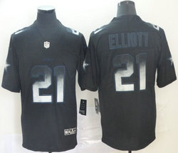 Nike Dallas Cowboys #21 Ezekiel Elliott Black Smoke Fashion Vapor Untouchable Authentic Stitched NFL jersey
