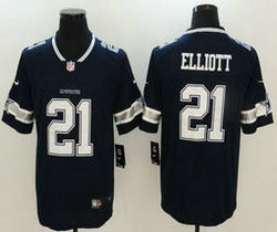 Nike Dallas Cowboys #21 Ezekiel Elliott Blue Vapor Untouchable Limited Authentic Stitched NFL Jersey