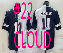 Nike Dallas Cowboys #22 CLOUD Blue and White Split Authentic Stitched NFL Jersey