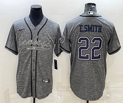 Nike Dallas Cowboys #22 Emmitt Smith Hemp grey Joint Authentic Stitched baseball jersey