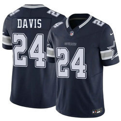 Nike Dallas Cowboys #24 Malik Davis Navy 2026 Authentic Stitched NFL Jersey